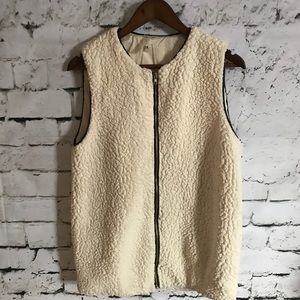 Pink Owl Cream Sherpa Vest